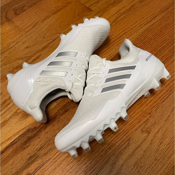 Adidas UltraBoost PE Football Cleats Men's 12 White Gray Silver Chrome HP8836 - Picture 10 of 12